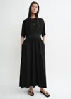 Totême Cotton Silk Tee Dress Black