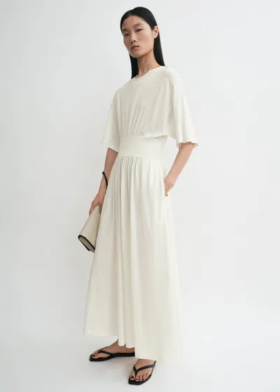 Totême Cotton Silk Tee Dress Off-white