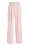 Totême Toteme Straight-leg Cotton Trousers In Pink