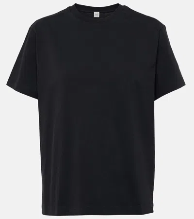 Totême Crew-neck Organic Cotton T-shirt In Black