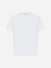 Totême Embroidered Ribbed Stretch-cotton Jersey T-shirt In Off White