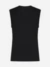 Totême Sleeveless Seam-detailed Top In Black