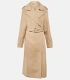 Totême Toteme Main Cotton Long Trench Coat In Beige