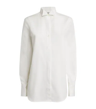 Totême Cotton Tuxedo Shirt In White