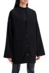 Totême Cotton Twill Jacket-cardigan In Black