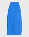 Totême Parachute Silk-blend Maxi Skirt In Medium Blue
