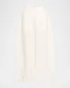 Totême Cotton Voile Ankle Parachute Skirt In White