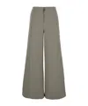 Totême Wide Leg High Waisted Trousers In Gray