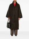 Totême Womens Forest Collared Waxed Cotton Coat 8 In Brown