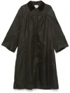 Totême Country Waxed Cotton Long Coat In Forest