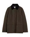 Totême Country Waxed Oversized Jacket In Black