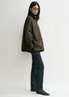 Totême Womens Split-hem Padded Cotton Country Jacket Forest In Forest