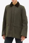 Totême Womens Split-hem Padded Cotton Country Jacket Forest In Green