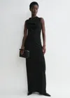 Totême Cowl-neck Dress Black In Black