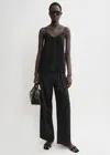 Totême Crepe-back Satin Cami Top Black In Black
