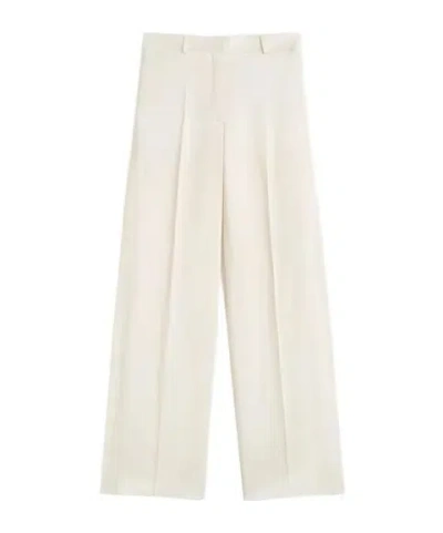 Totême Relaxed Twill Cotton Pants In White