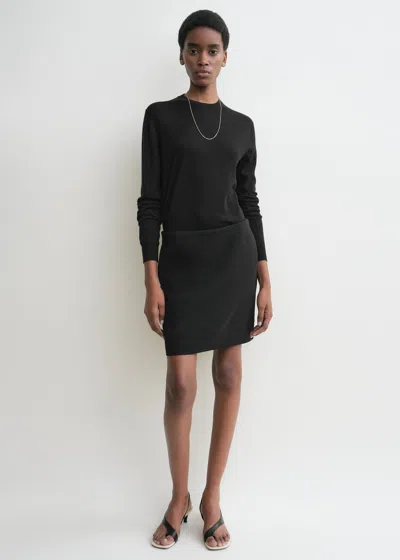 TOTÊME CREPE MINI SKIRT BLACK