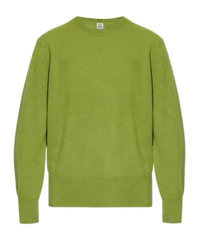 Totême Crew-neck Cashmere Jumper In Green