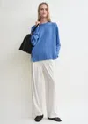 Totême Crew-neck Cashmere Knit Cornflower