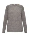 Totême Crew-neck Chunky-knit Jumper In Gray