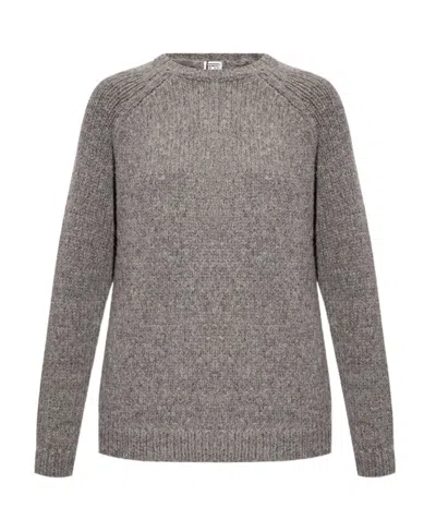 Totême Crew-neck Chunky-knit Jumper In Gray