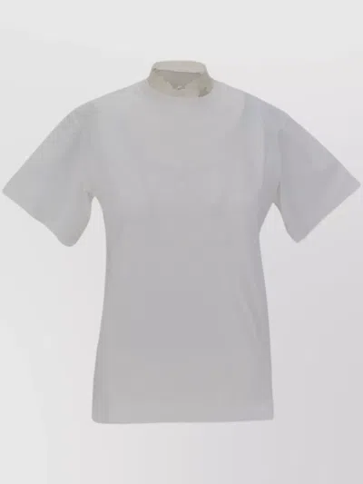 Totême Crew Neck Cotton T-shirt With Short Sleeves In White