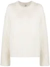 Totême Crew-neck Knitted Jumper In Neutrals