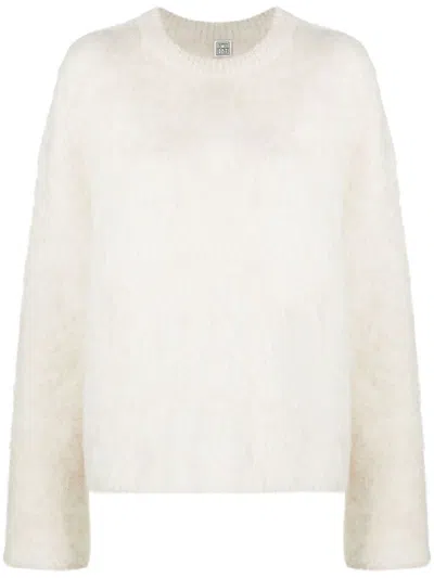 Totême Crew-neck Knitted Jumper In Neutrals