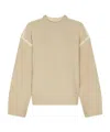 Totême Toteme Whipstitched Wool-blend Jumper In Nude