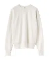 Totême Crew-neck Organic Cotton Sweatshirt In White