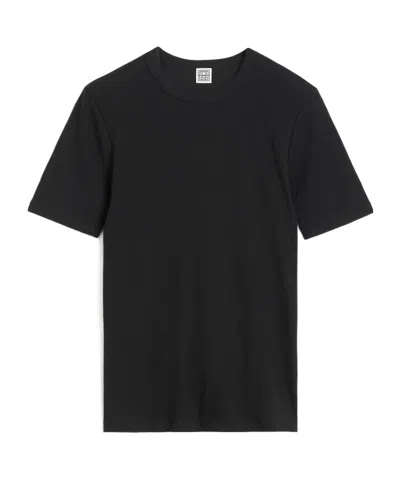 Totême Crew-neck Short-sleeve T-shirt In Black