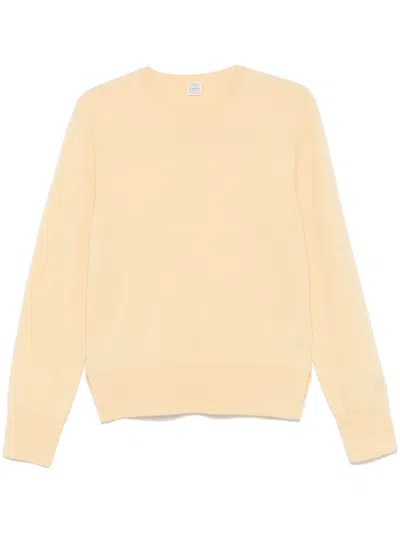 Totême Crew-neck Sweater In Yellow