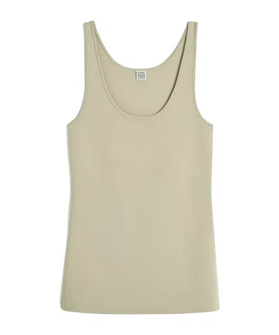 Totême Toteme Compact Knit Tank In Brown