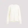Totême Crewneck Cotton Sweatshirt In Meringue