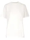 Totême Embroidered Ribbed Stretch-cotton Jersey T-shirt In White