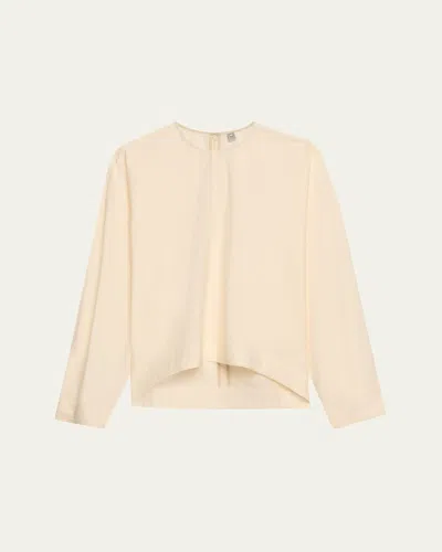Totême Crinkled Batwing Top In Natural