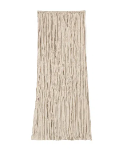 Totême Crinkled High-waisted Midi Skirt In Nude