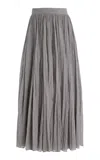 Totême Toteme Semisheer Plissé Maxi Skirt