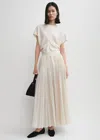 Totême Plissé Organic Cotton Chiffon Maxi Skirt In Meringue