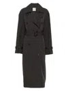 Totême Toteme Cotton Blend Trench Coat In Black