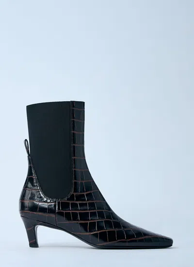 Totême Croc-embossed Leather Boots