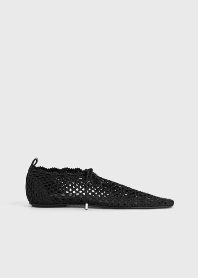 Totême Crochet Ballerinas Black