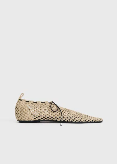 Totême Crochet Ballerinas Vanilla
