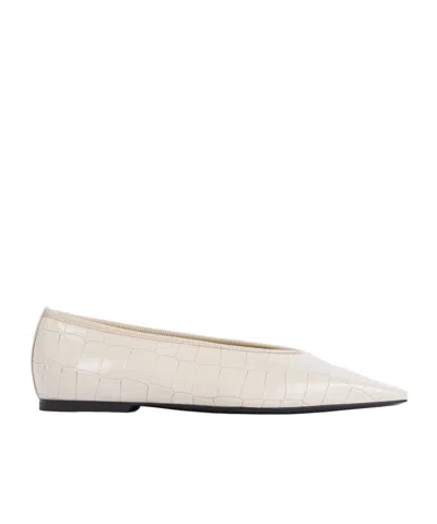 TOTÊME CROCODILE-EMBOSSED BALLET FLATS