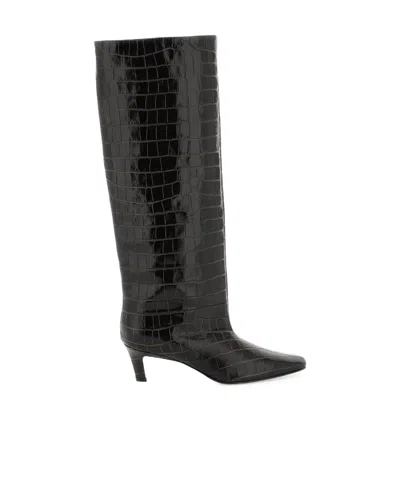 TOTÊME TOTÊME EMBOSSED KNEE-HIGH BOOTS