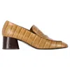 Totême 55mm The Block Heel Leather Pumps In Brown