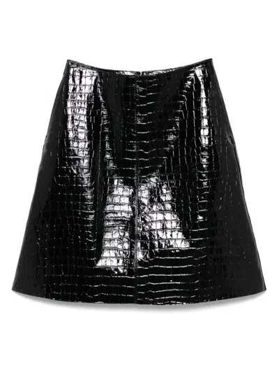 Totême Crocodile-embossed Skirt