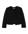 Totême Cropped Bouclé Jacket In Black