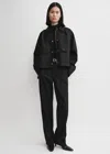 Totême Toteme Organic Cotton Cropped Jacket In Black
