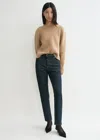 Totême Cropped Crew-neck Knit Camel In Camel